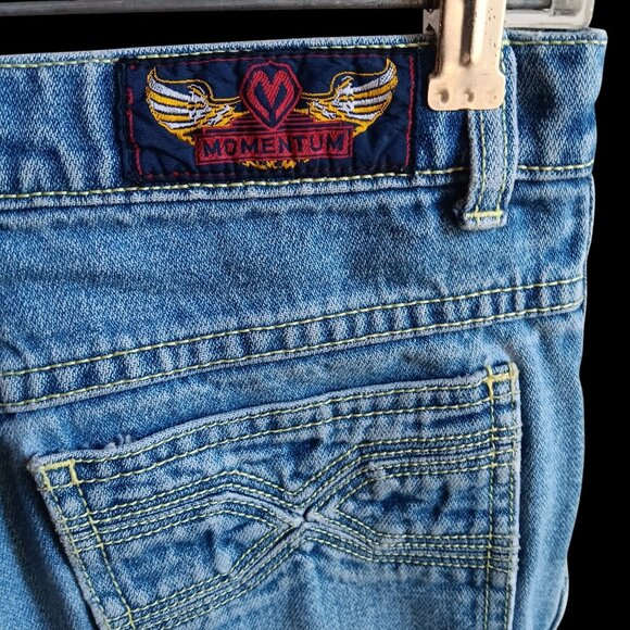 28x28 Vintage Mens Disco Bootcut Jeans 80's JC PENNEY embroidered POCKET DENIM - Picture 3 of 9